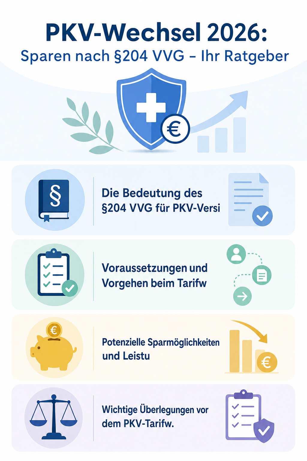 Infografik: PKV-Wechsel 2026: Sparen nach §204 VVG – Ihr Ratgeber