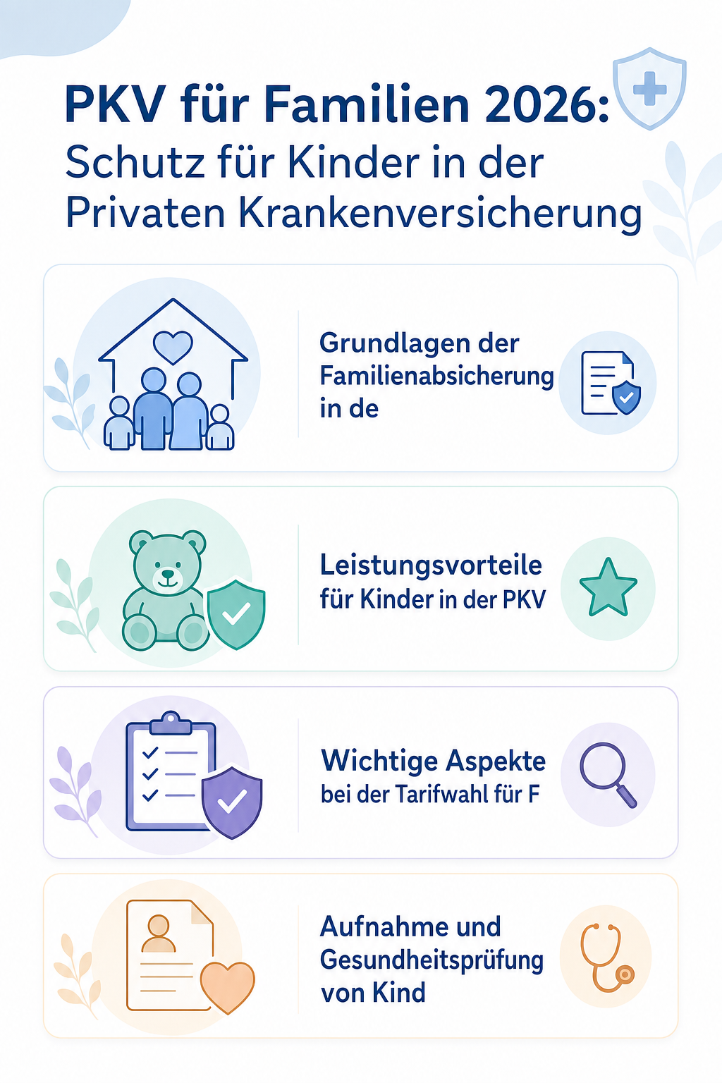 Infografik: PKV für Familien 2026: Schutz für Kinder in der Privaten Krankenversicherung