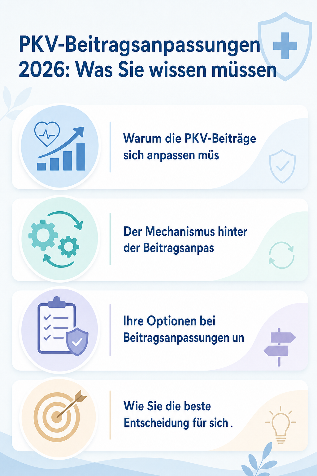 Infografik: PKV-Beitragsanpassungen 2026: Was Sie wissen müssen
