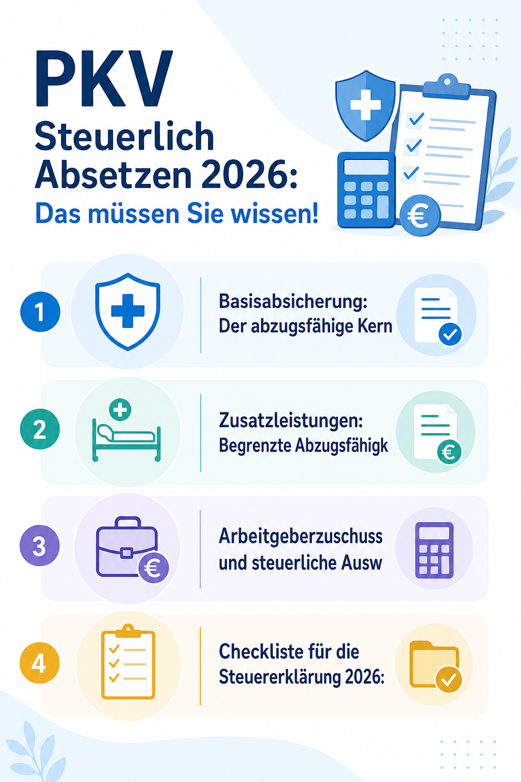 Infografik: PKV Steuerlich Absetzen 2026: Das müssen Sie wissen!