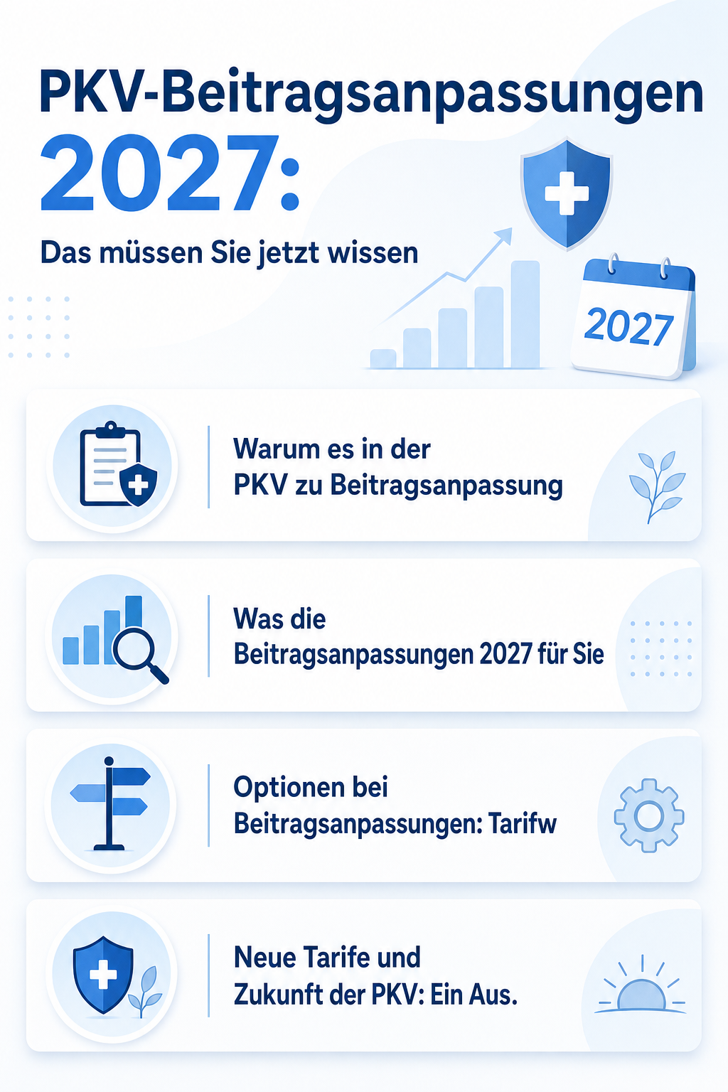 Infografik: PKV-Beitragsanpassungen 2027: Das müssen Sie jetzt wissen