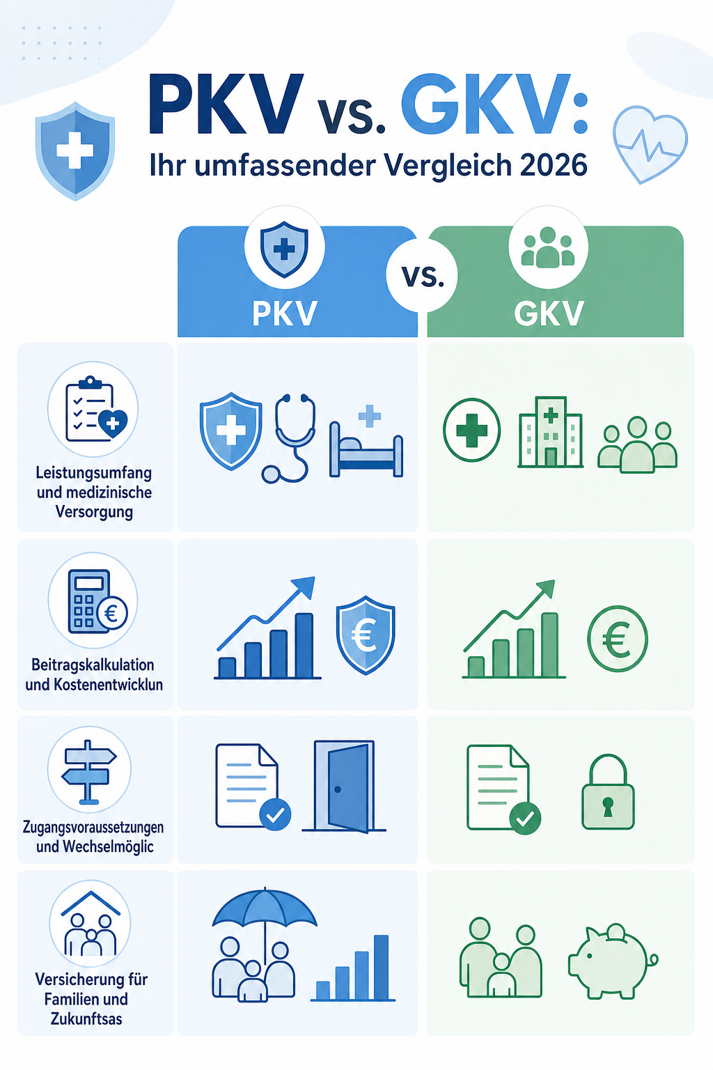 Infografik: PKV vs. GKV: Ihr umfassender Vergleich 2026