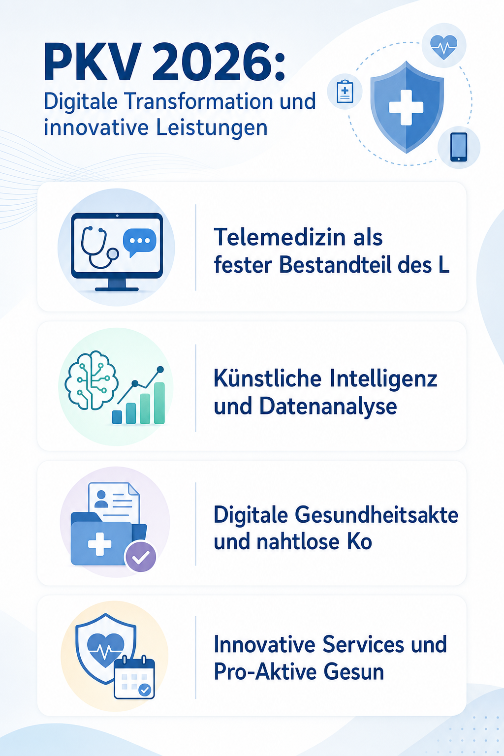 Infografik: PKV 2026: Digitale Transformation und innovative Leistungen