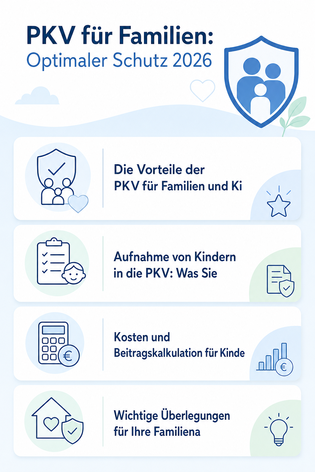 Infografik: PKV für Familien: Optimaler Schutz 2026