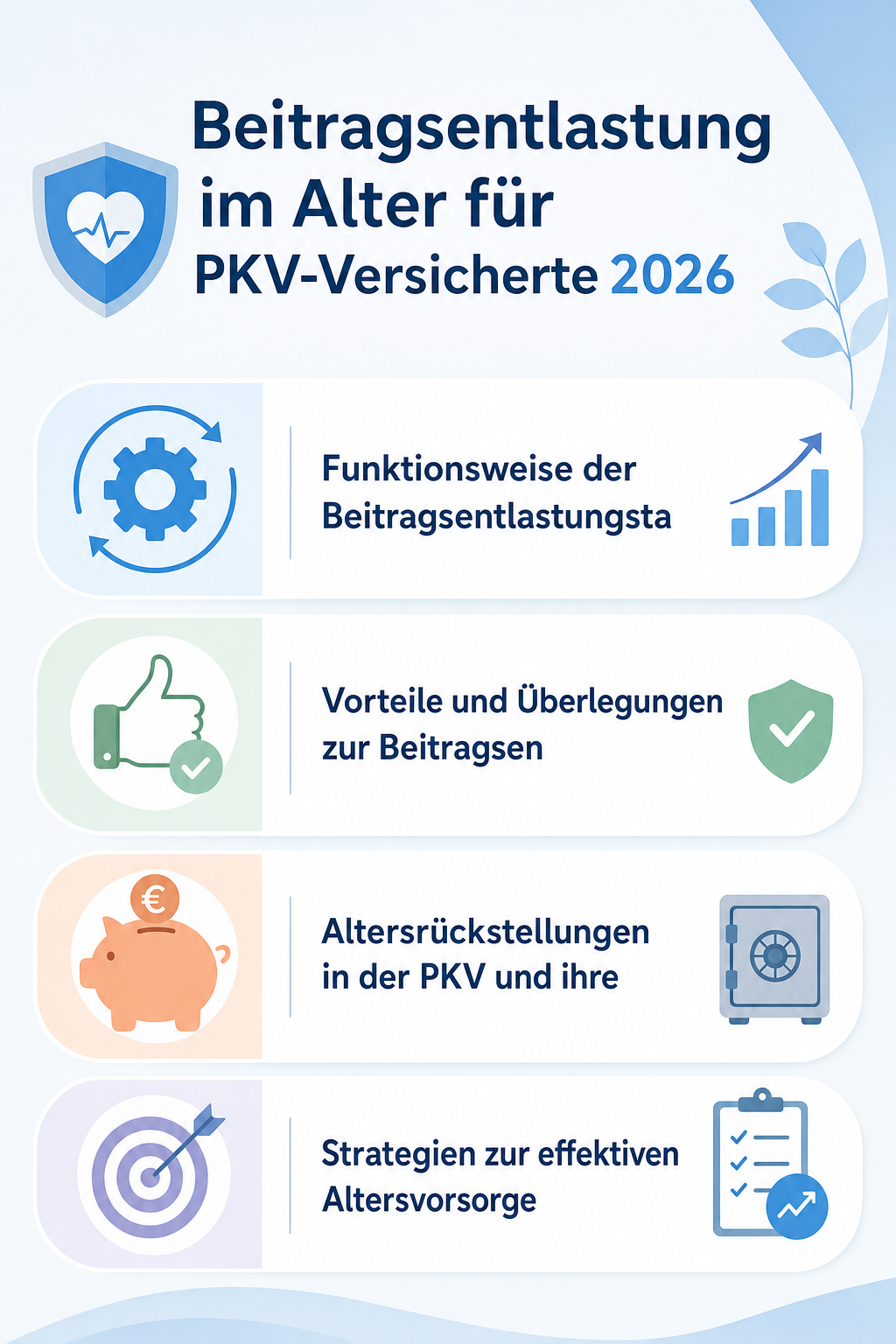 Infografik: Beitragsentlastung im Alter für PKV-Versicherte 2026