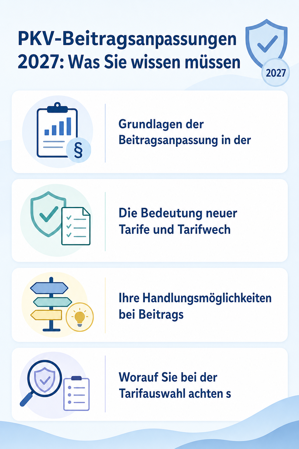Infografik: PKV-Beitragsanpassungen 2027: Was Sie wissen müssen