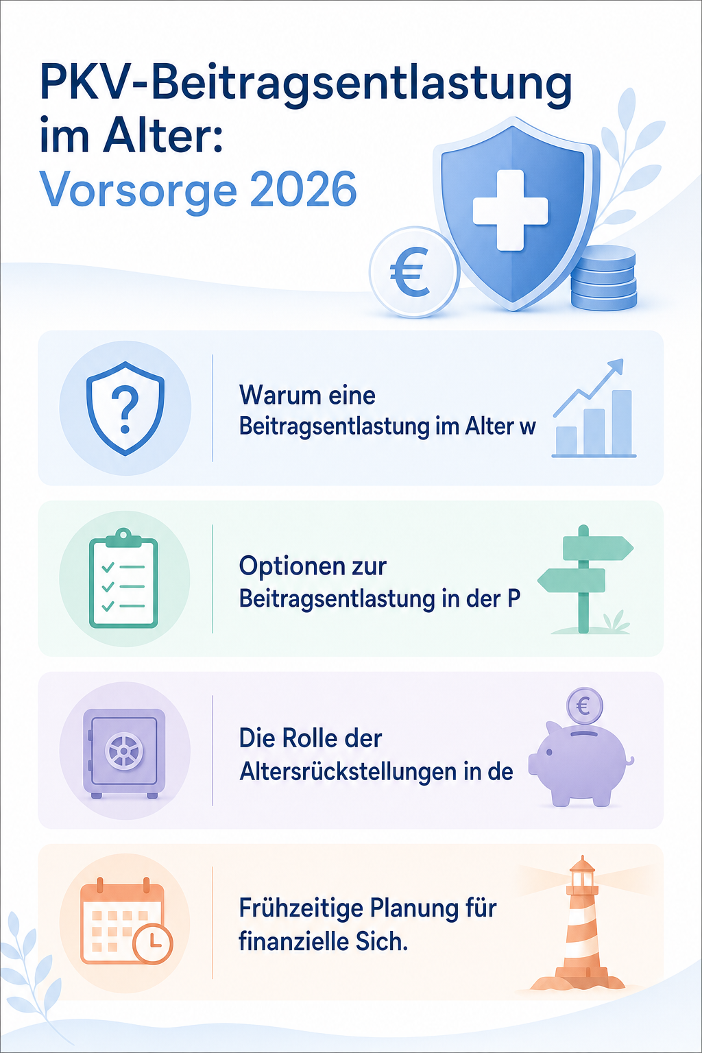 Infografik: PKV-Beitragsentlastung im Alter: Vorsorge 2026