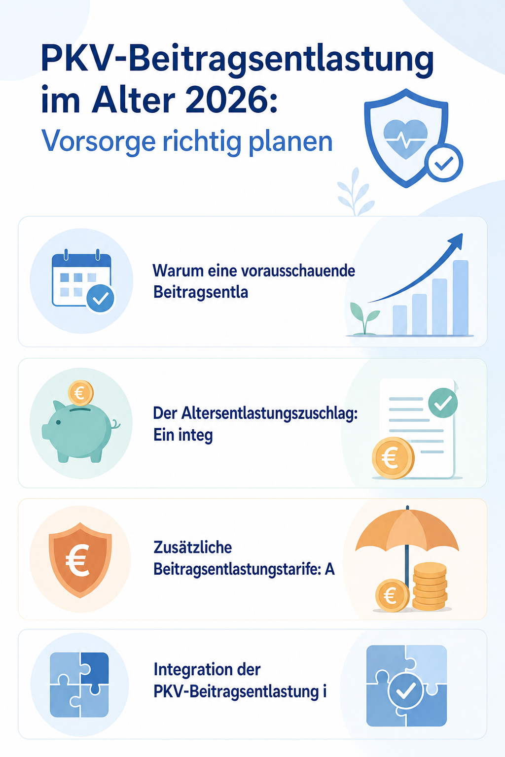 Infografik: PKV-Beitragsentlastung im Alter 2026: Vorsorge richtig planen