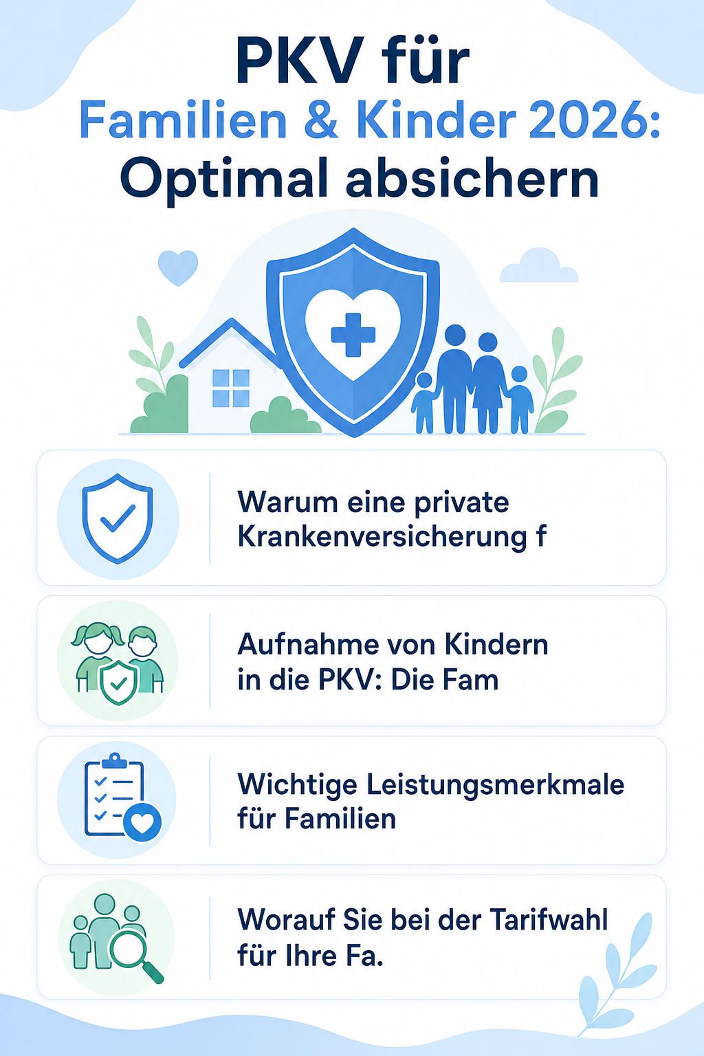 Infografik: PKV für Familien & Kinder 2026: Optimal absichern