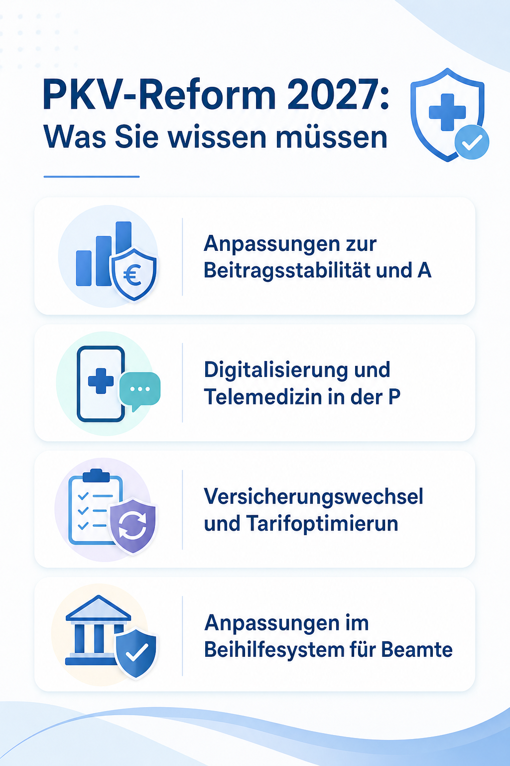 Infografik: PKV-Reform 2027: Was Sie wissen müssen