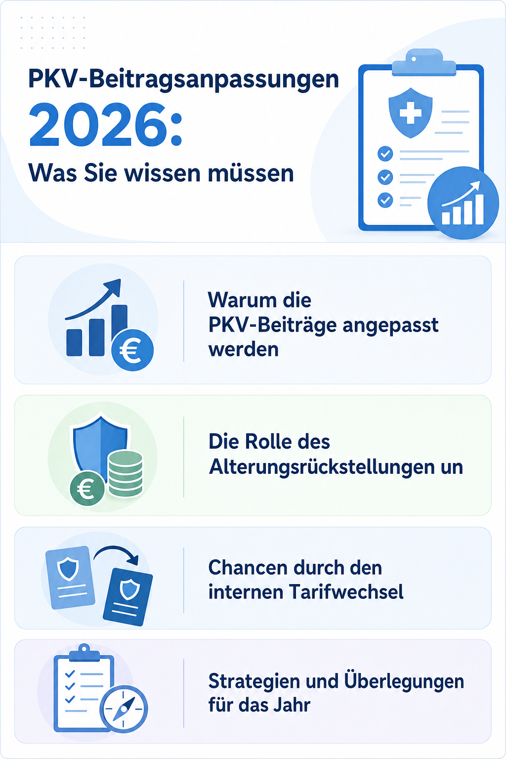 Infografik: PKV-Beitragsanpassungen 2026: Was Sie wissen müssen