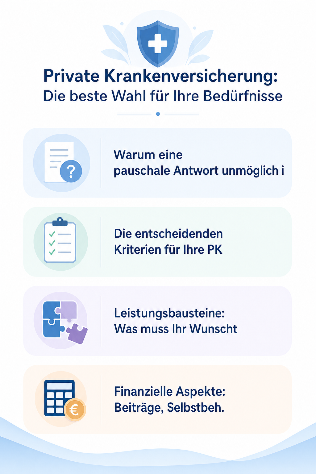 Infografik: Private Krankenversicherung: Die beste Wahl für Ihre Bedürfnisse