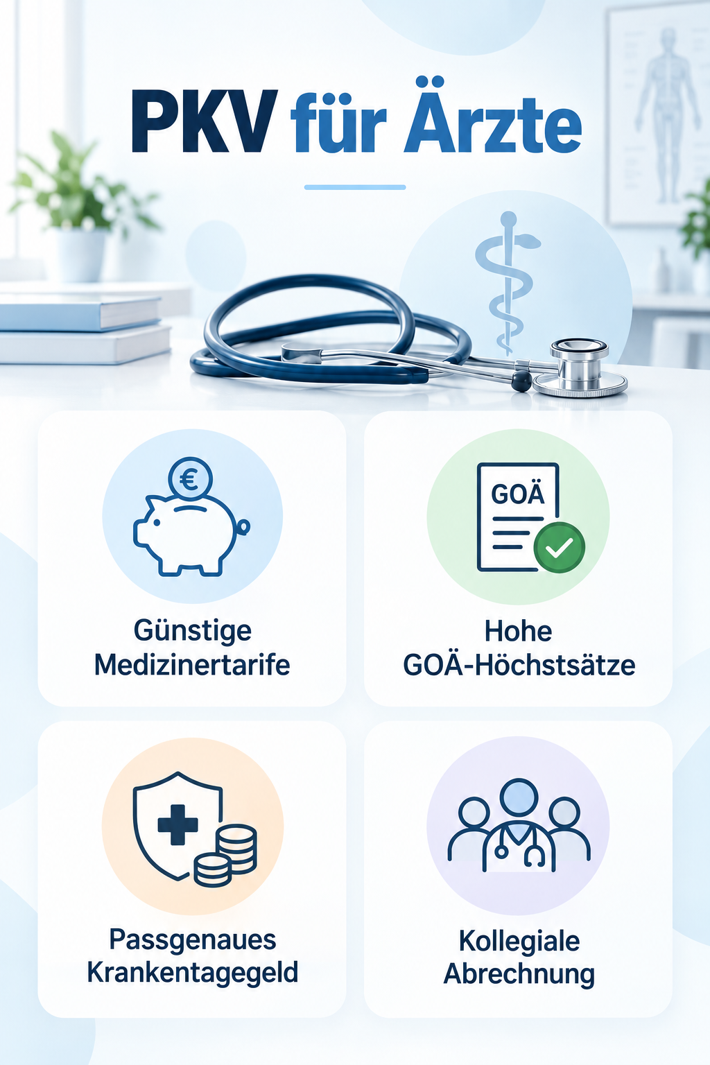 Infografik: PKV für Ärzte: Spezielle Tarife und Vorteile im Überblick