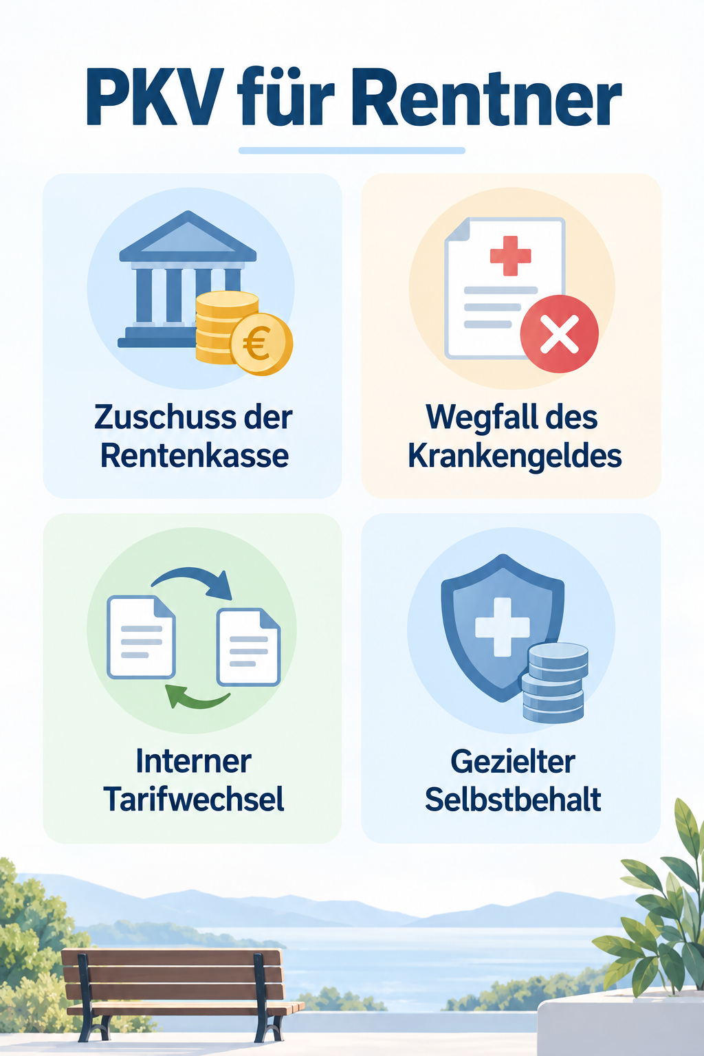 Infografik: PKV für Rentner: Kosten senken und Tarife optimieren