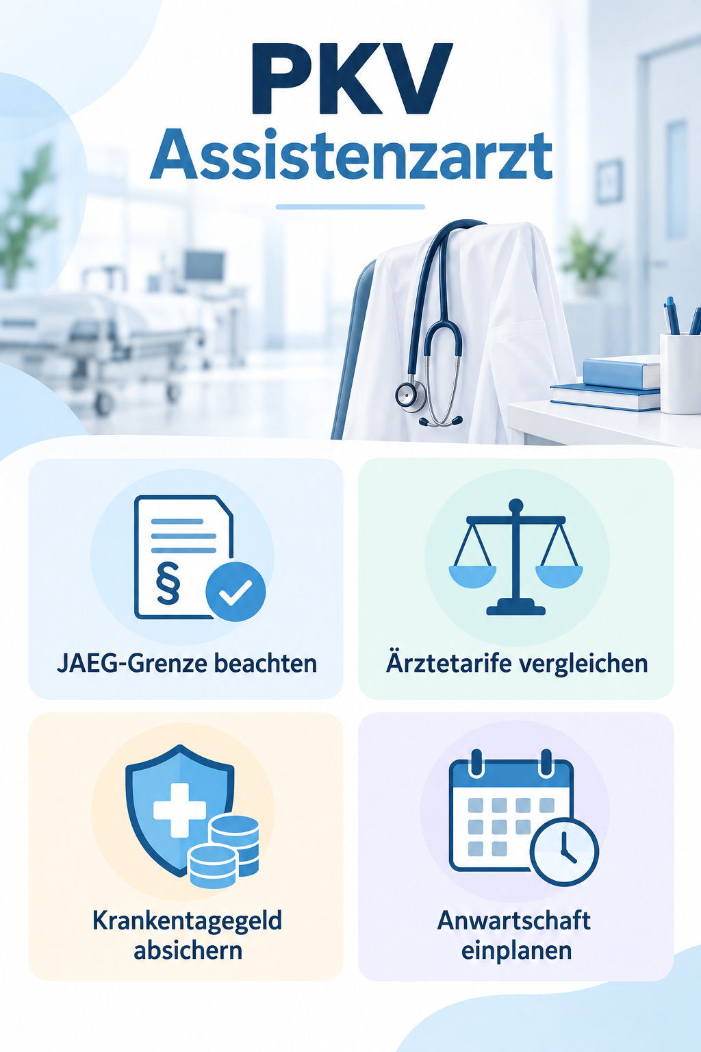 Infografik: PKV Assistenzarzt: Richtiger Schutz im Klinikalltag