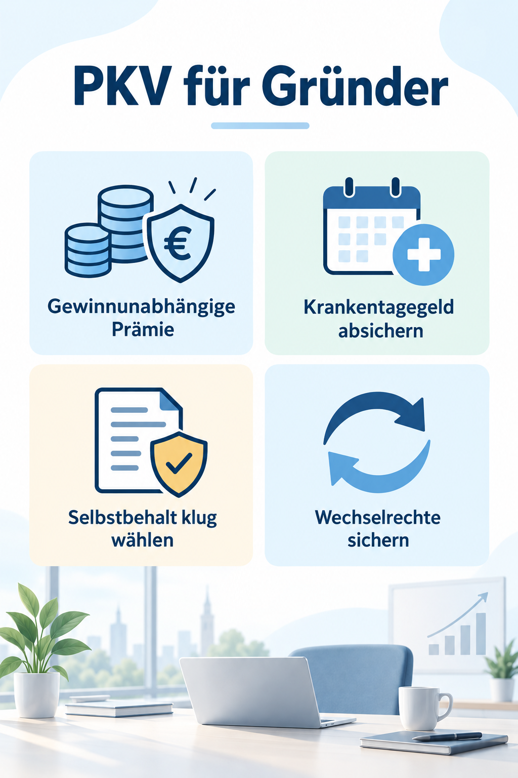 Infografik: PKV für Gründer: Passender Schutz beim Start ins Business