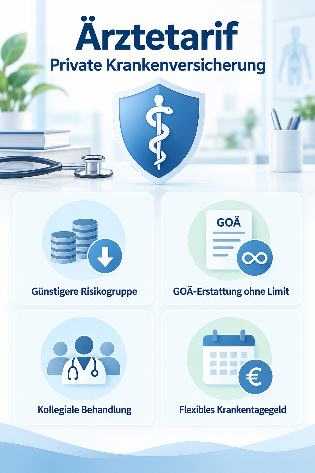 Infografik: Ärztetarif Private Krankenversicherung: Schutz für Mediziner