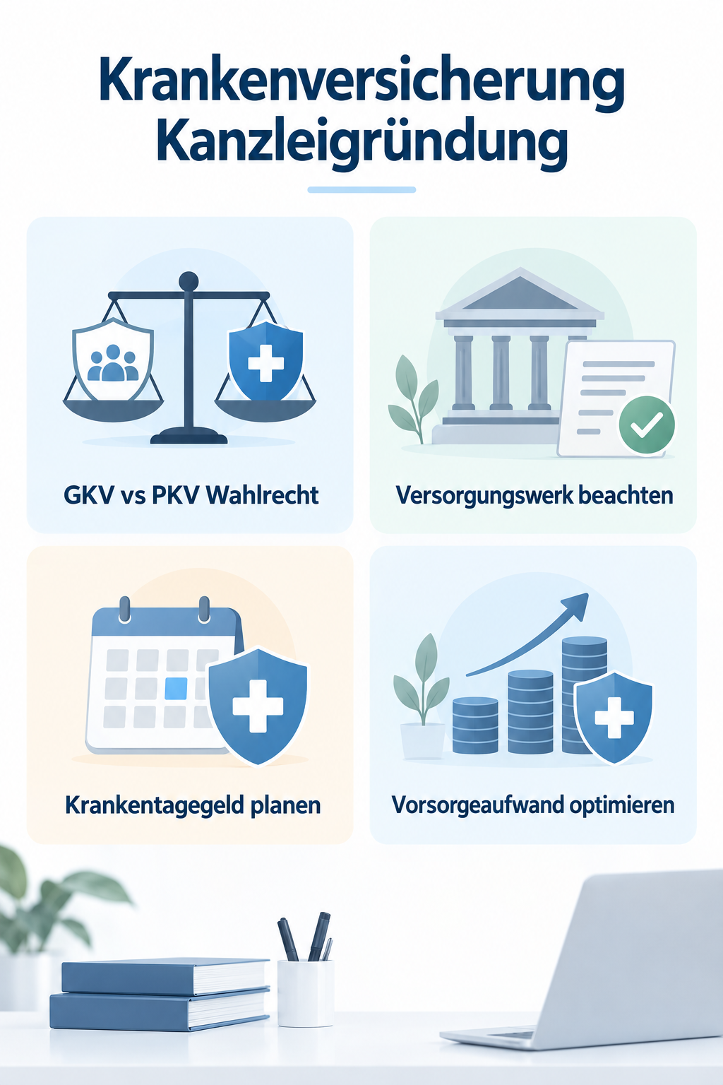 Infografik: Krankenversicherung Kanzleigründung: Ratgeber Steuerberater