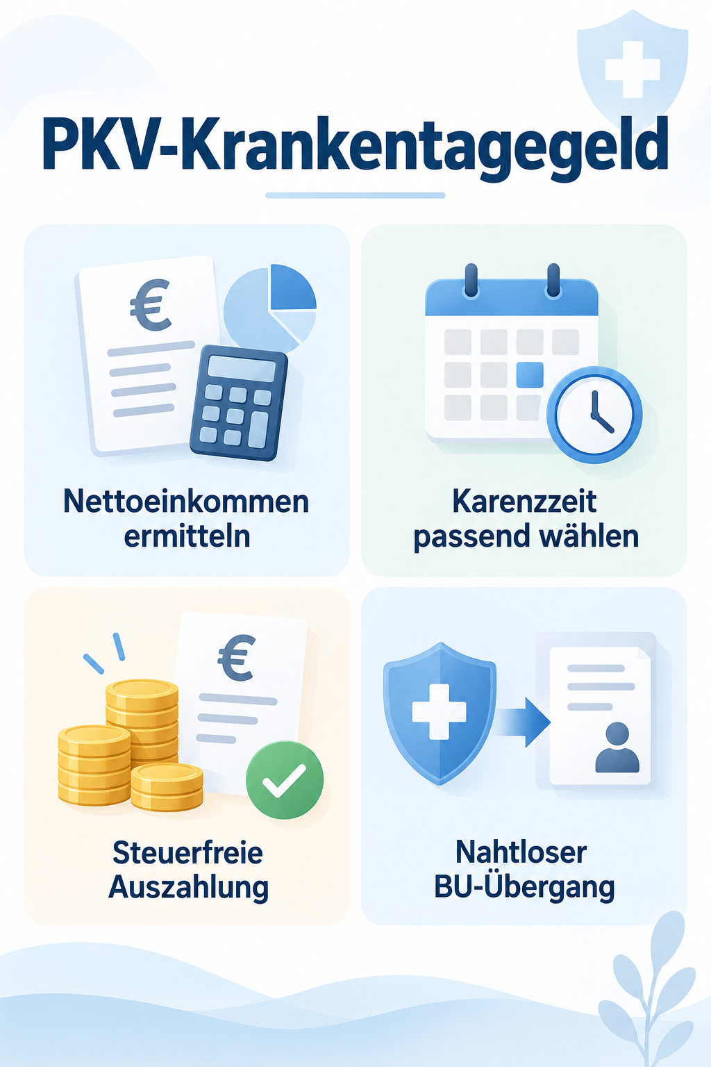 Infografik: PKV-Krankentagegeld: Einkommen bei Krankheit sichern